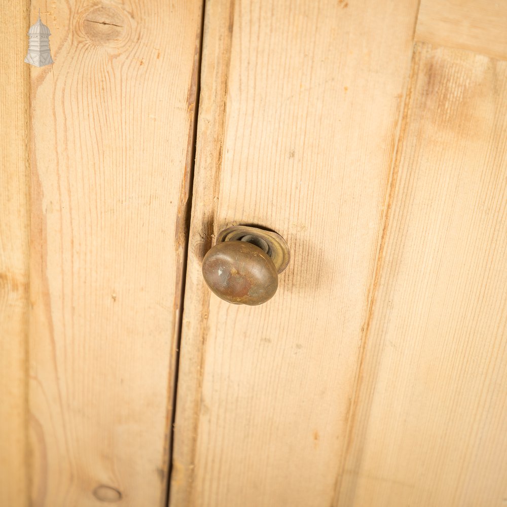 Pair of Small Stripped Pine Victorian Cupboard Doors