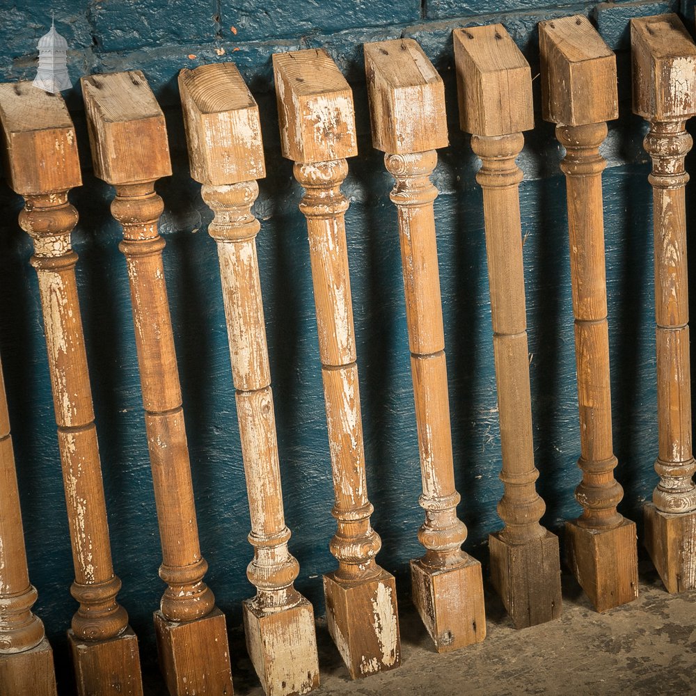 Pine Staircase Spindles, Batch of 16