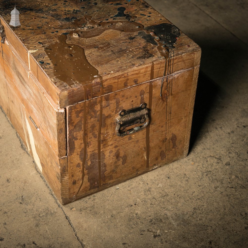 Carpenters Toolbox, Pine with Distressed Paint Finish