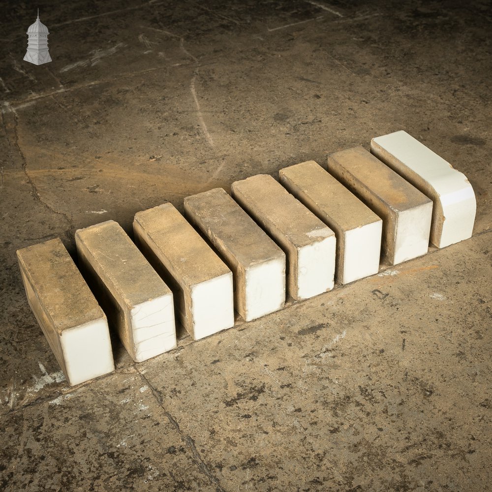 Batch of 97 White Glazed Bricks