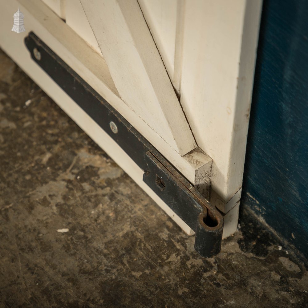 Plank Ledged and Braced Door, White Painted Tongue and Groove Cupboard Door