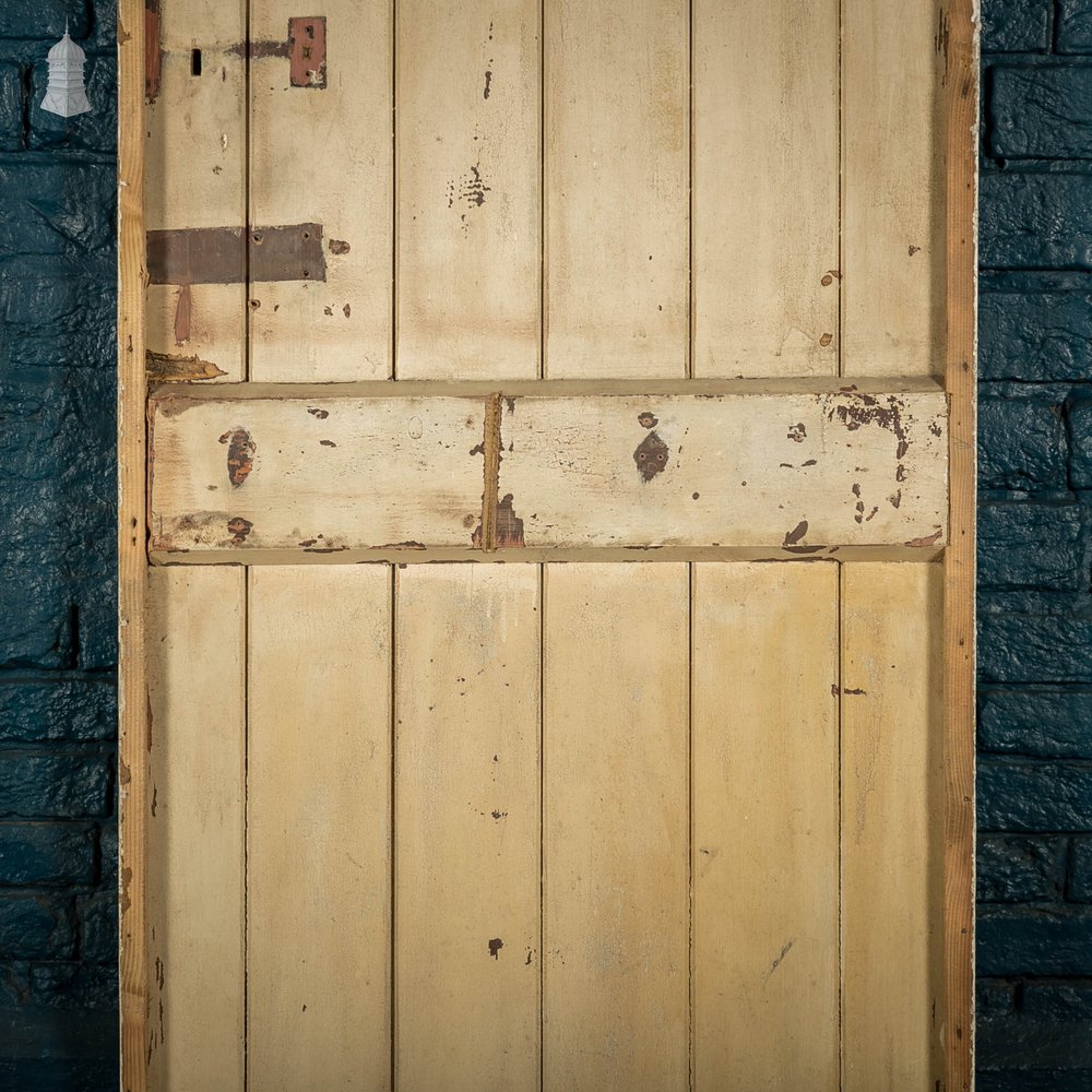 Plank & Ledge Door, Red Painted Pine