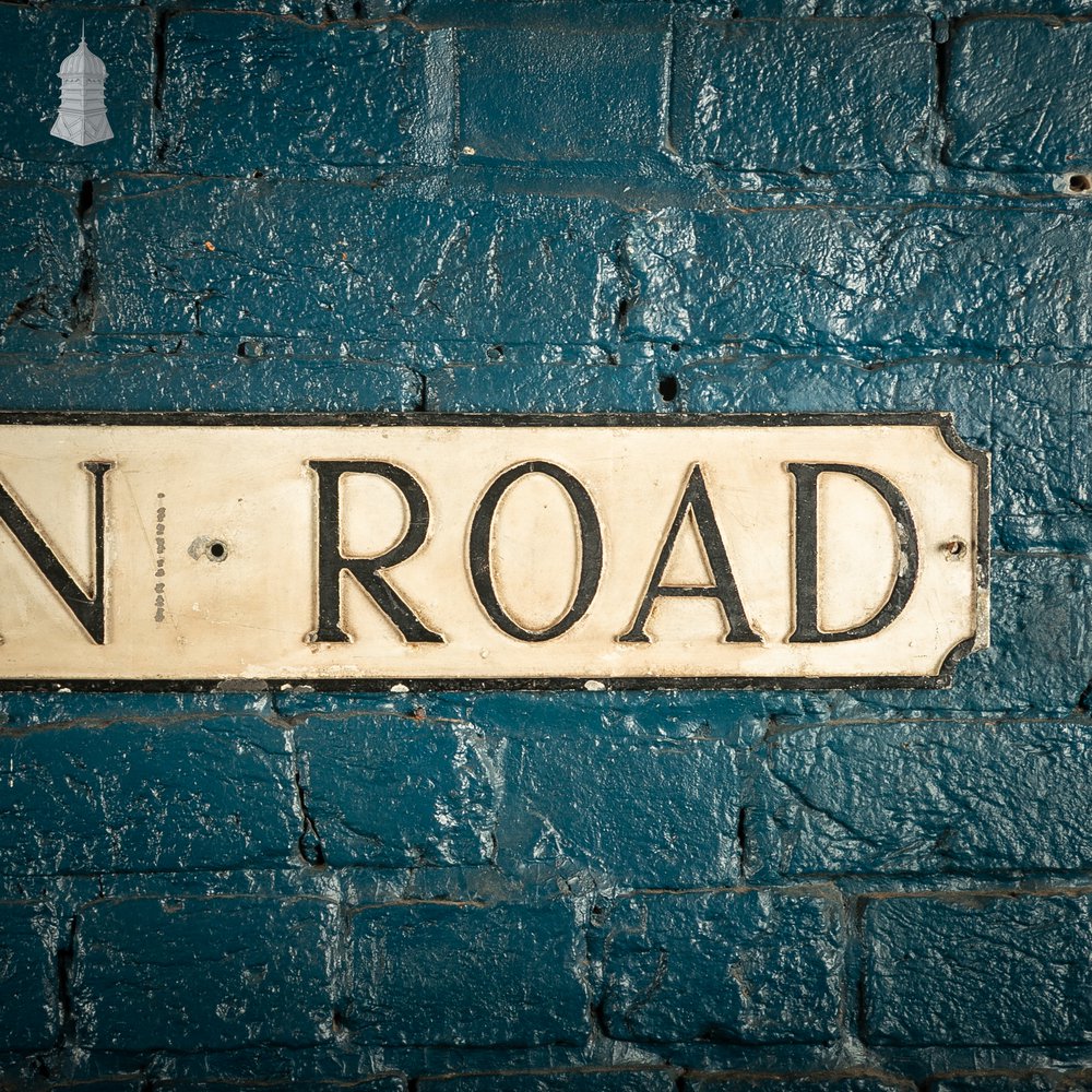 ROUEN ROAD Street Sign, Reclaimed Norwich City Street Name Plate