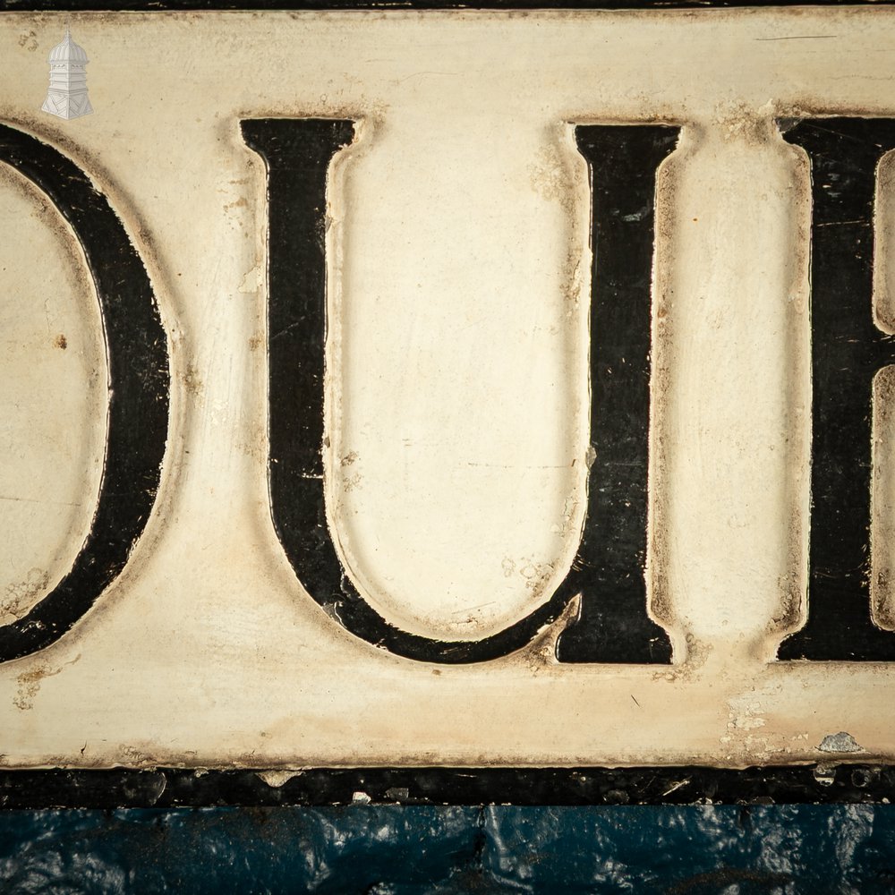 ROUEN ROAD Street Sign, Reclaimed Norwich City Street Name Plate