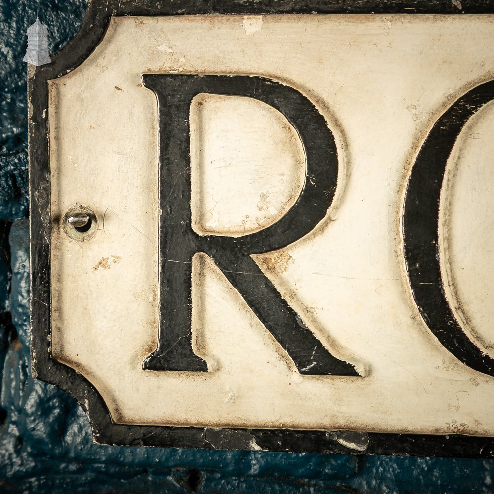 ROUEN ROAD Street Sign, Reclaimed Norwich City Street Name Plate