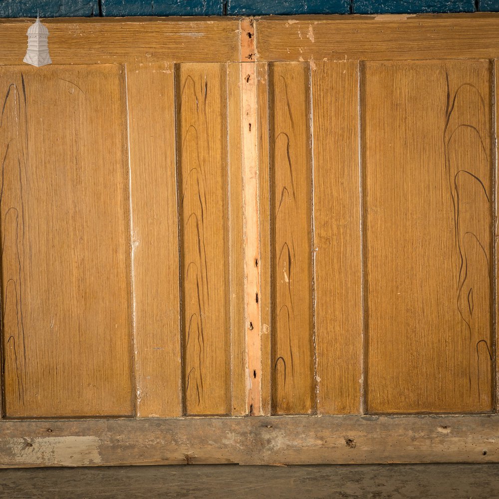 Pine Panelling,  Faux Woodgrain, 2 Panel - A Run of 22M
