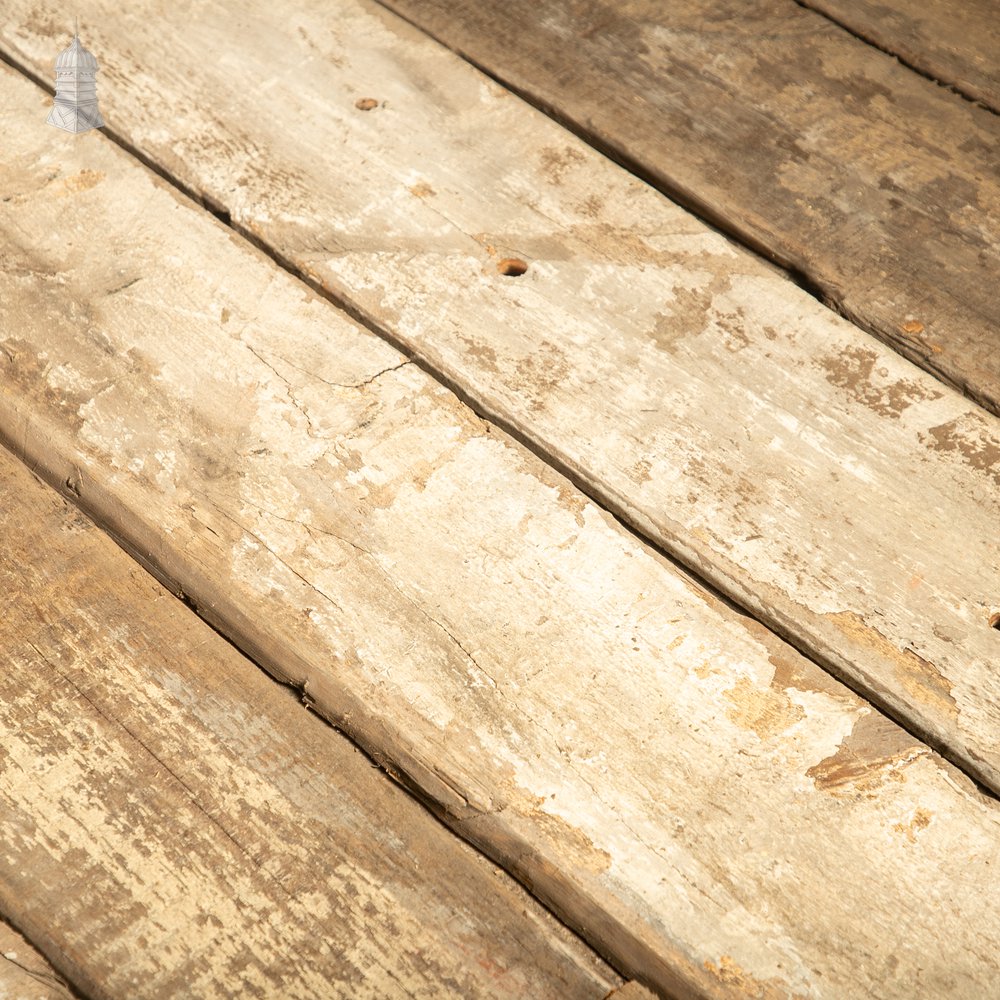 Pine Cladding or Floorboards, Skimmed White Painted Finish