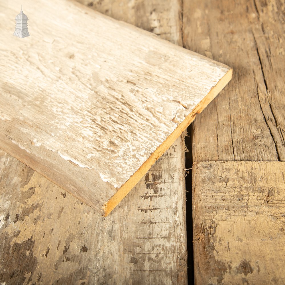 Pine Cladding or Floorboards, Skimmed White Painted Finish