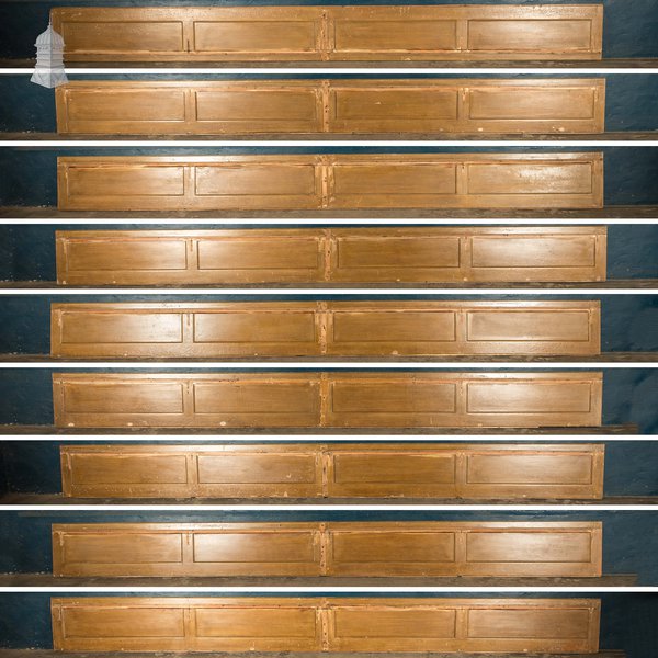 Pine Panelling,  Faux Woodgrain, 4 Panel - A Run of 39M