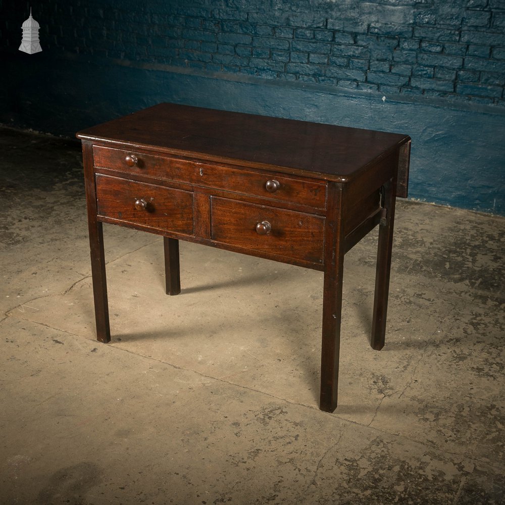 Georgian Bedroom Table, Drop Leaf Side Table, Mahogany