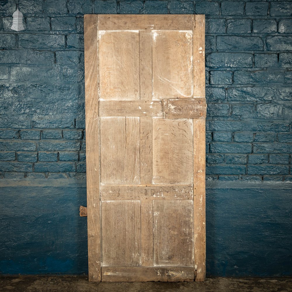 Oak Panelled Door, 17th C, 6 Panel