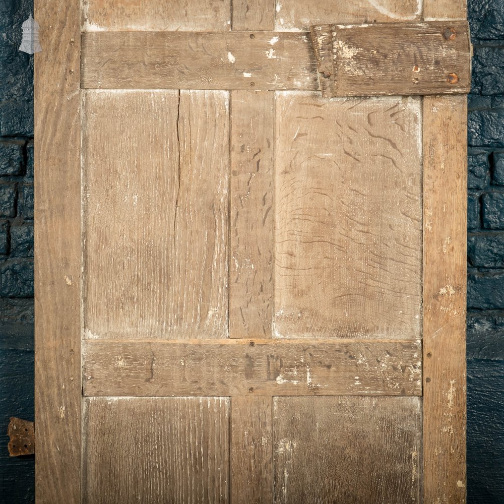 Oak Panelled Door, 17th C, 6 Panel