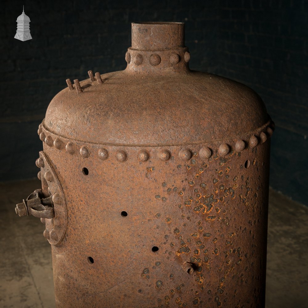 Antique Riveted Vertical Steam Boiler