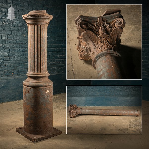 Corinthian Column, Cast Iron, Reclaimed Architectural Pillar