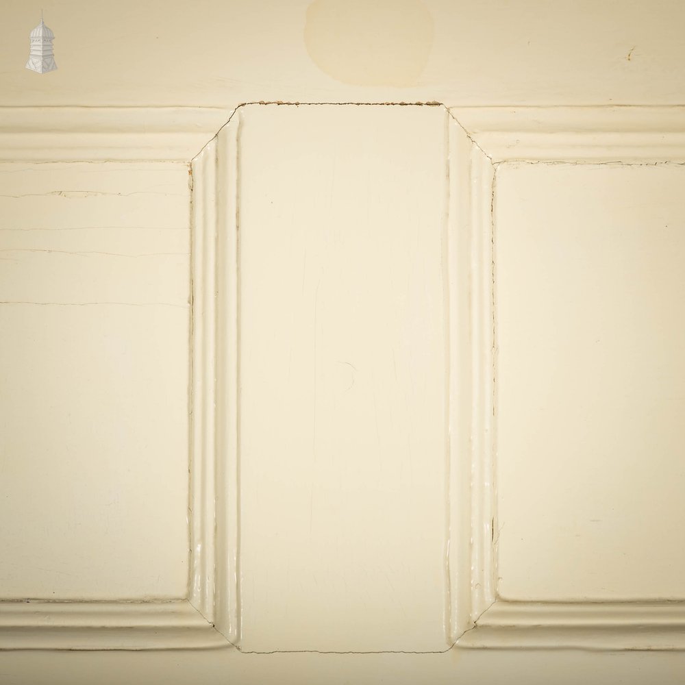 Pine Paneled Door, 6 Moulded Panel White Painted