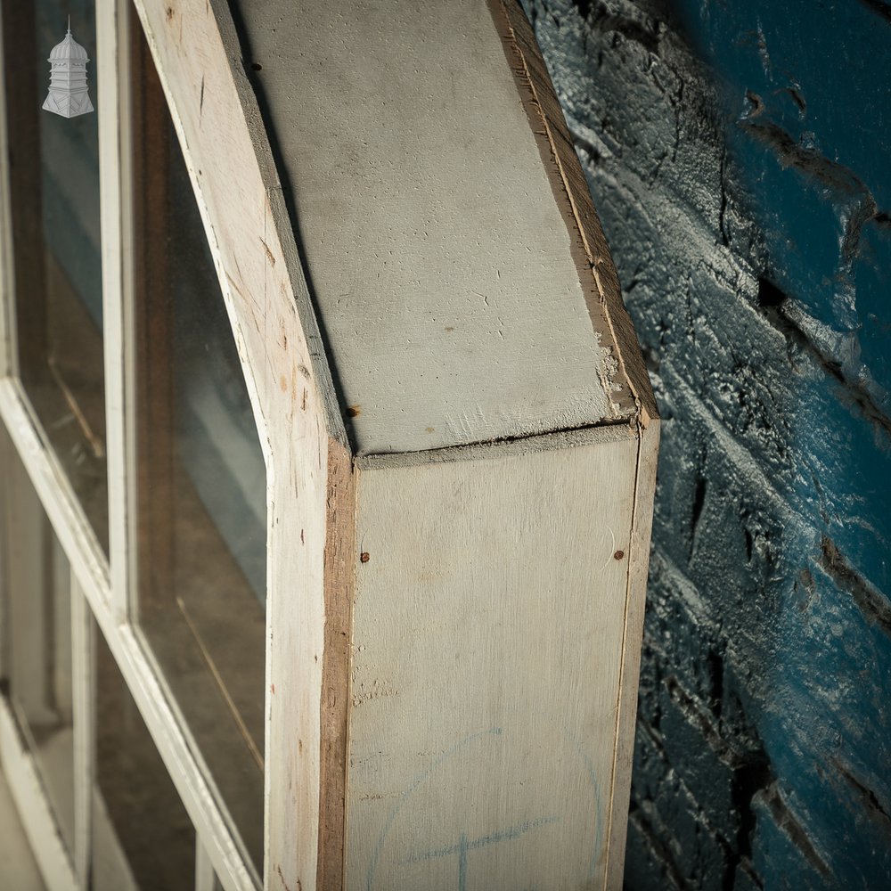 Arch-Top Hardwood Sash Window, Edwardian Mahogany Construction