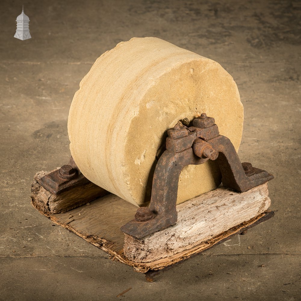 Sandstone 11" Grindstone on Cast Iron Frame