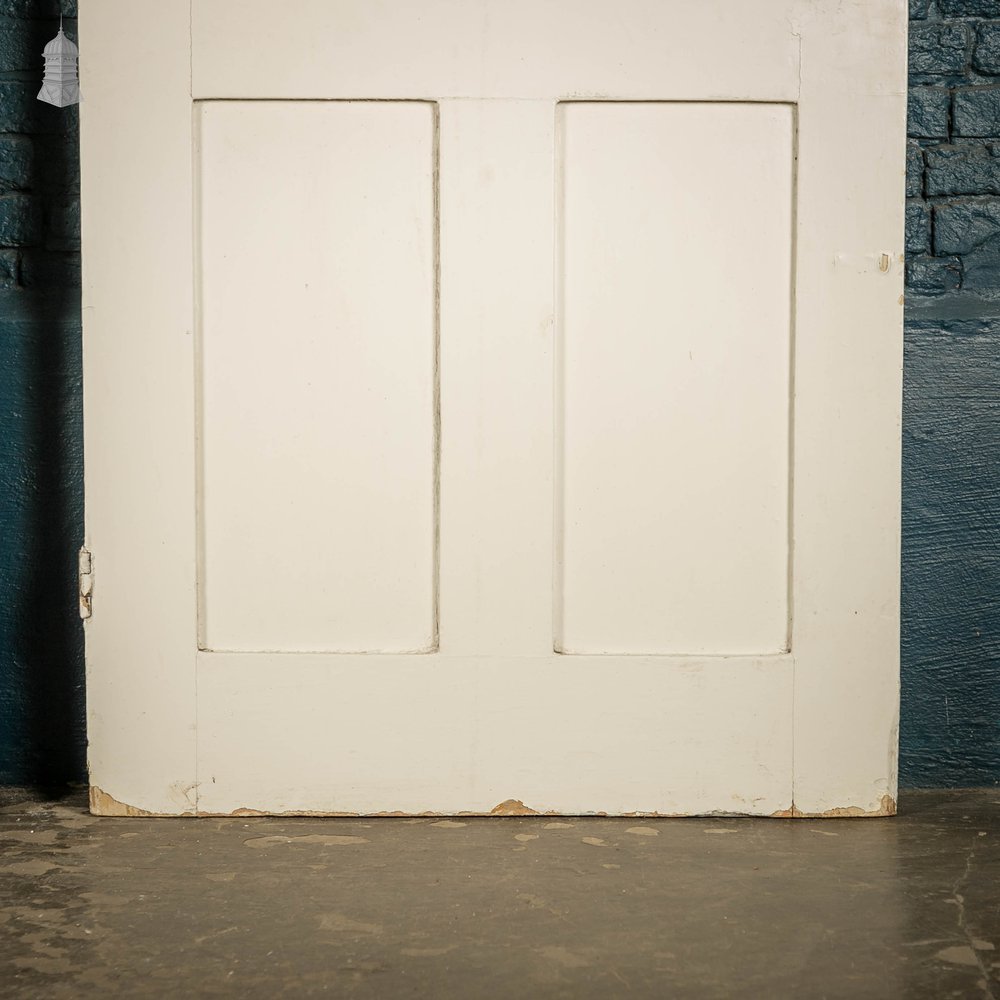 Pine Panelled Doors, Victorian 4 Panel, White Painted Pair