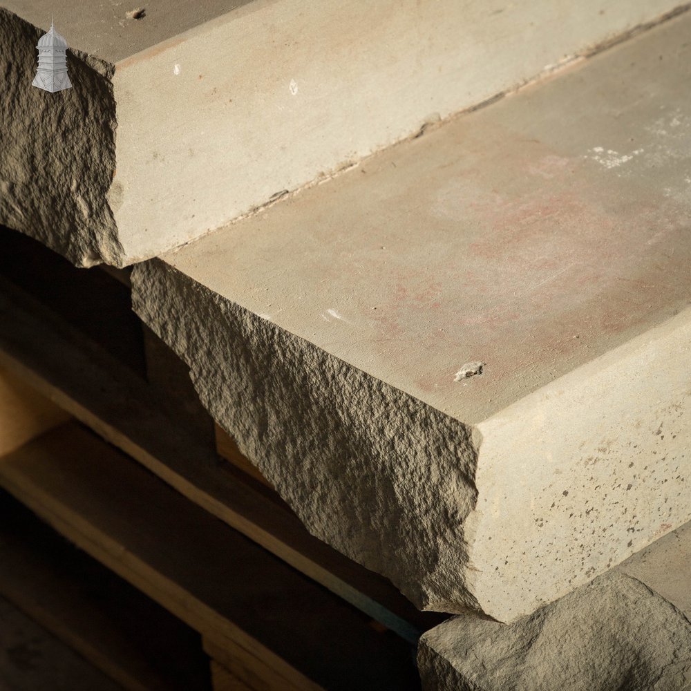 Staircase Treads, Soild York Stone, 6-Step Flight