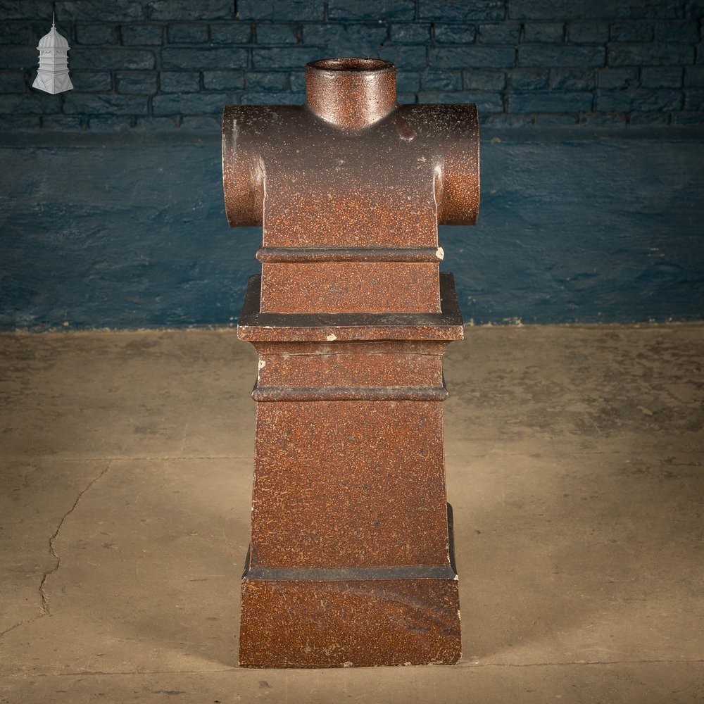Chimney Pot T-Shaped, Reclaimed Salt Glazed