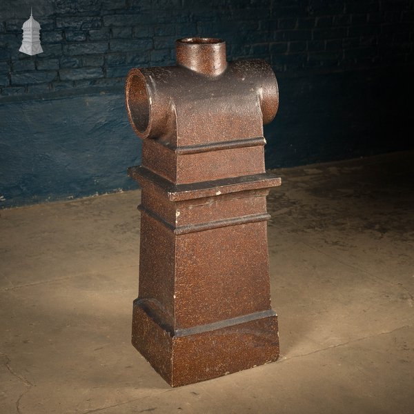 Chimney Pot T-Shaped, Reclaimed Salt Glazed