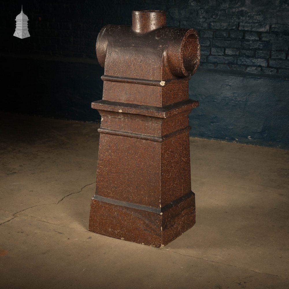 Chimney Pot T-Shaped, Reclaimed Salt Glazed
