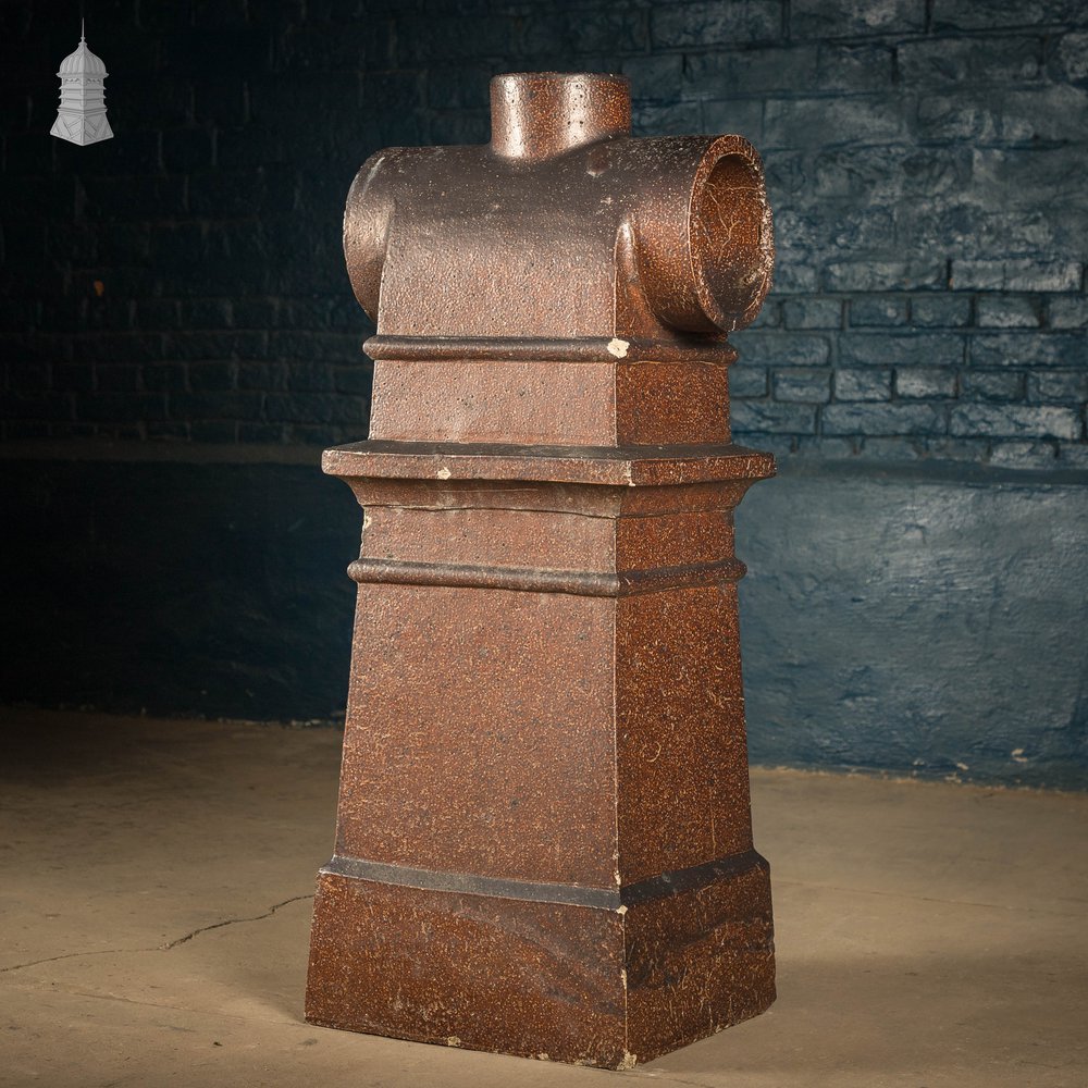 Chimney Pot T-Shaped, Reclaimed Salt Glazed