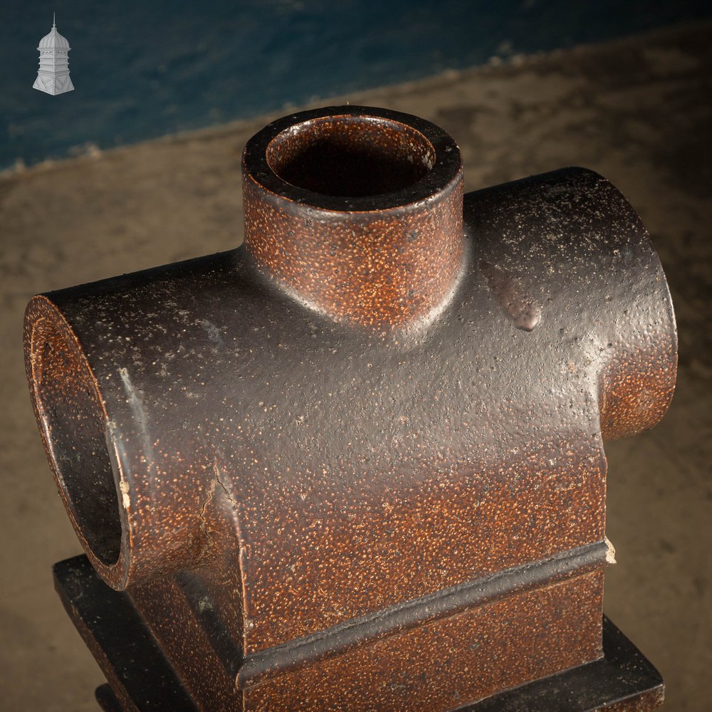 Chimney Pot T-Shaped, Reclaimed Salt Glazed