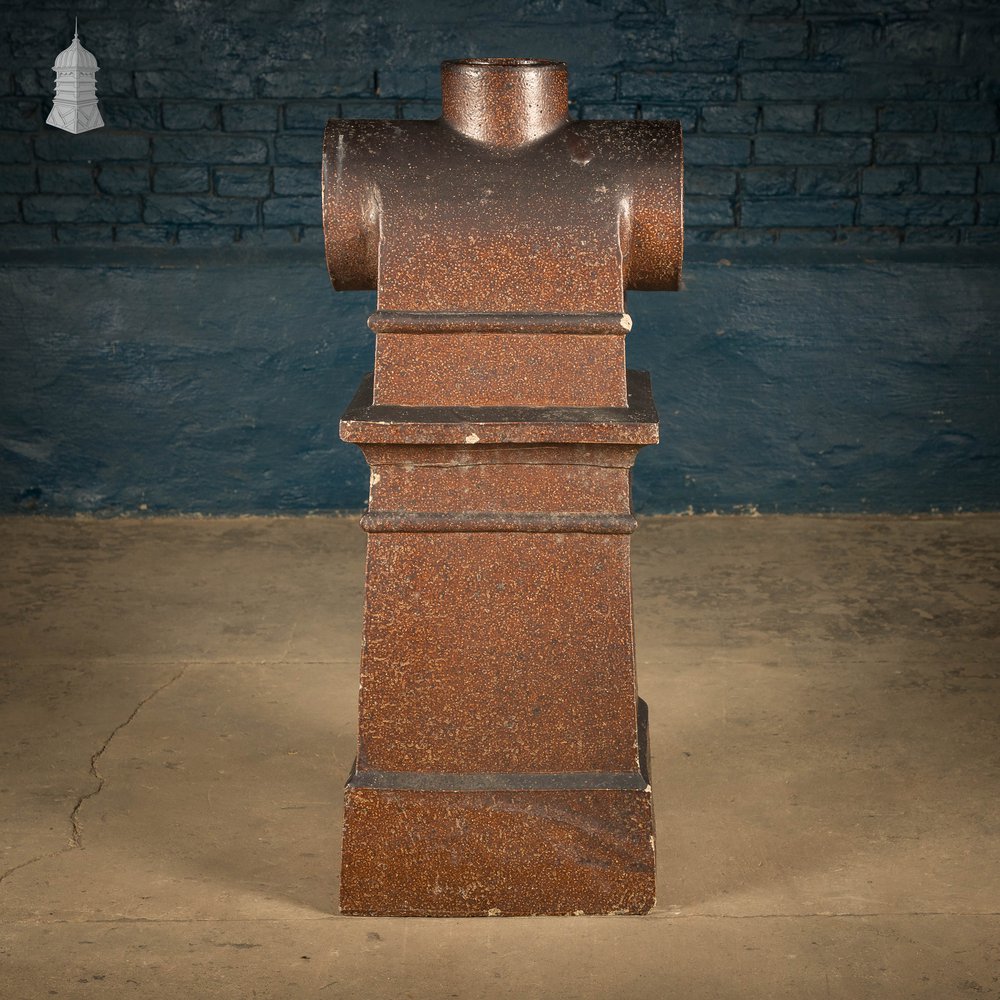Chimney Pot T-Shaped, Reclaimed Salt Glazed