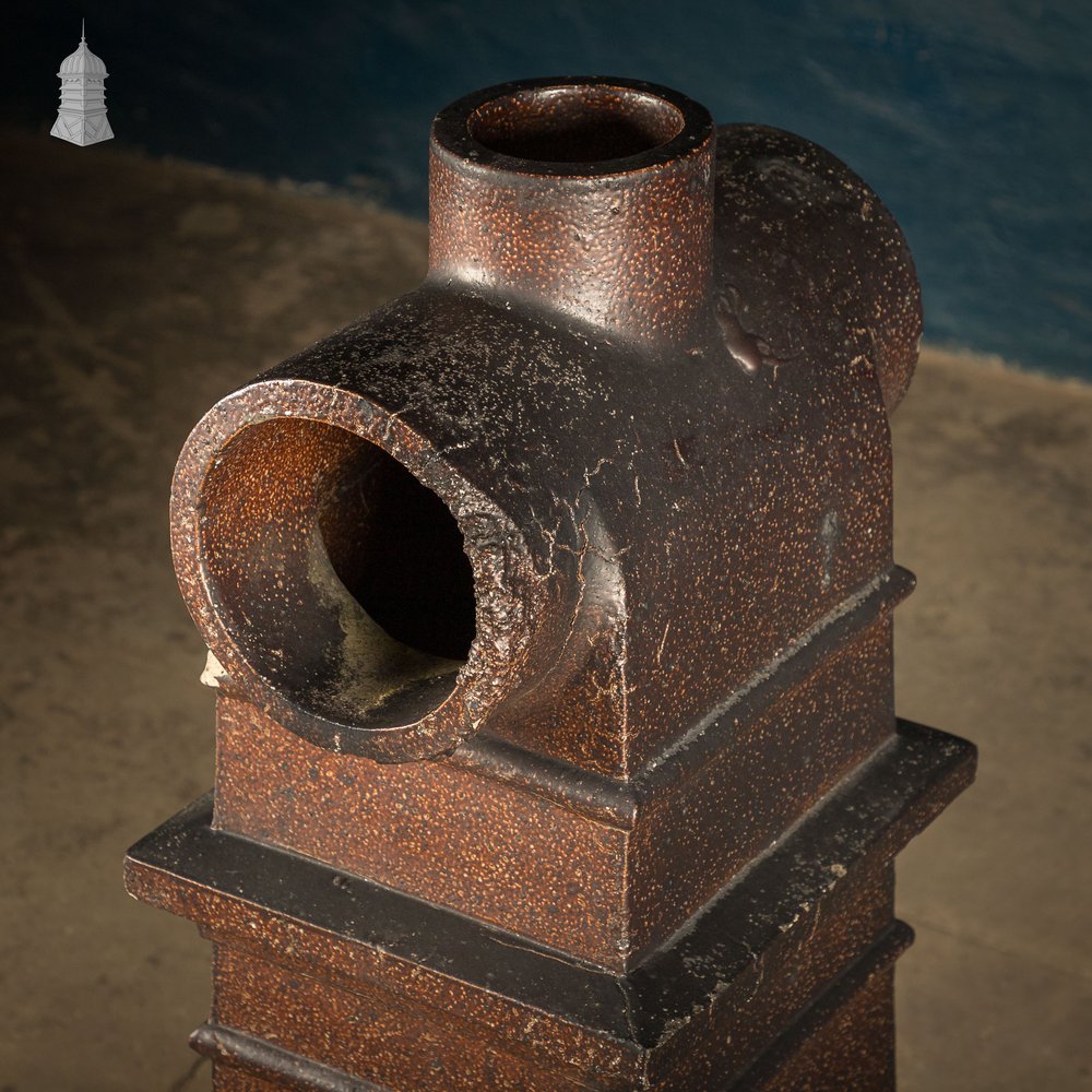 Chimney Pot T-Shaped, Reclaimed Salt Glazed