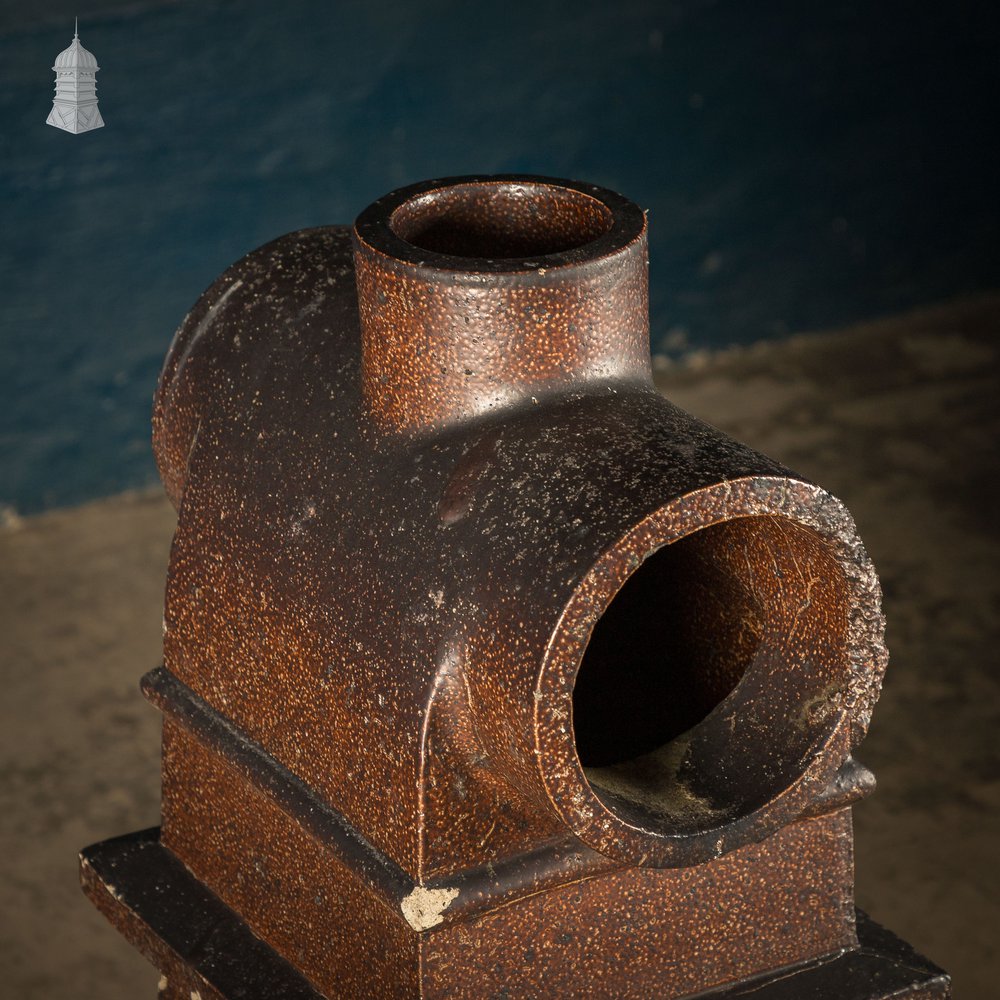 Chimney Pot T-Shaped, Reclaimed Salt Glazed
