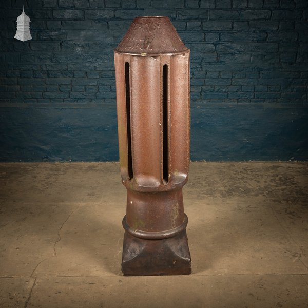 Louvered Chimney Pot, Tall Salt Glazed Terracotta