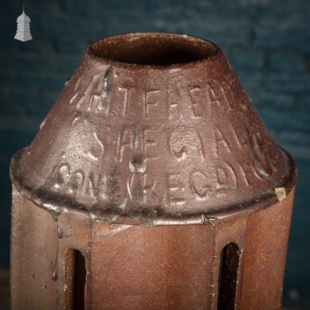 Louvered Chimney Pot, Tall Salt Glazed Terracotta