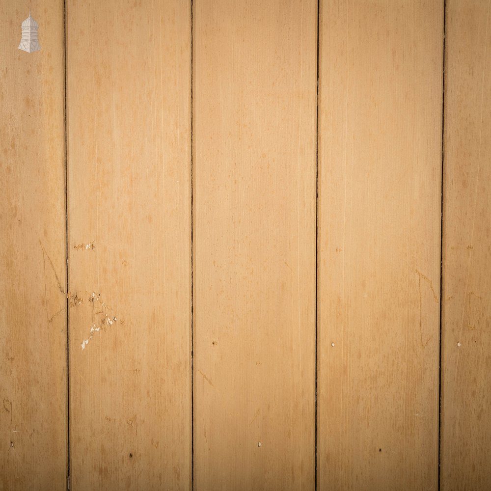 Glazed Pine Door, Edwardian Framed Plank and Ledge