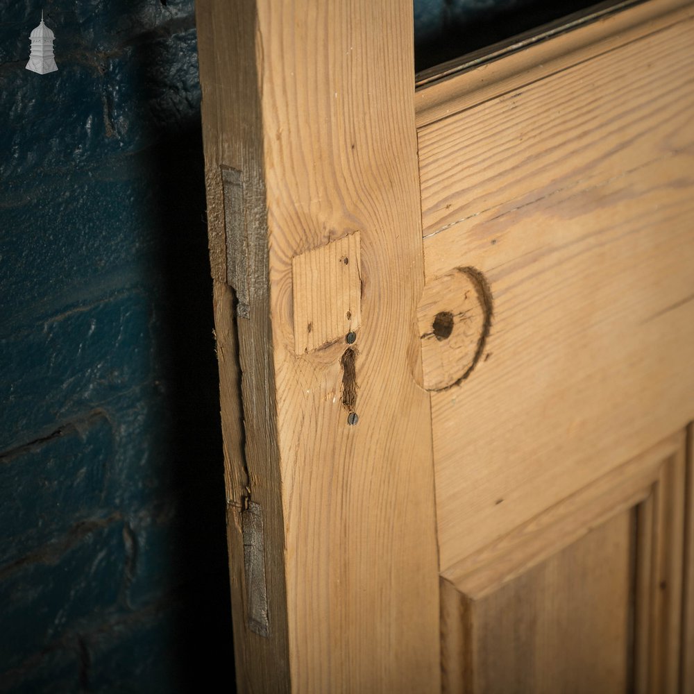 Half Glazed Door, Victorian Pine with 2 Moulded Panels