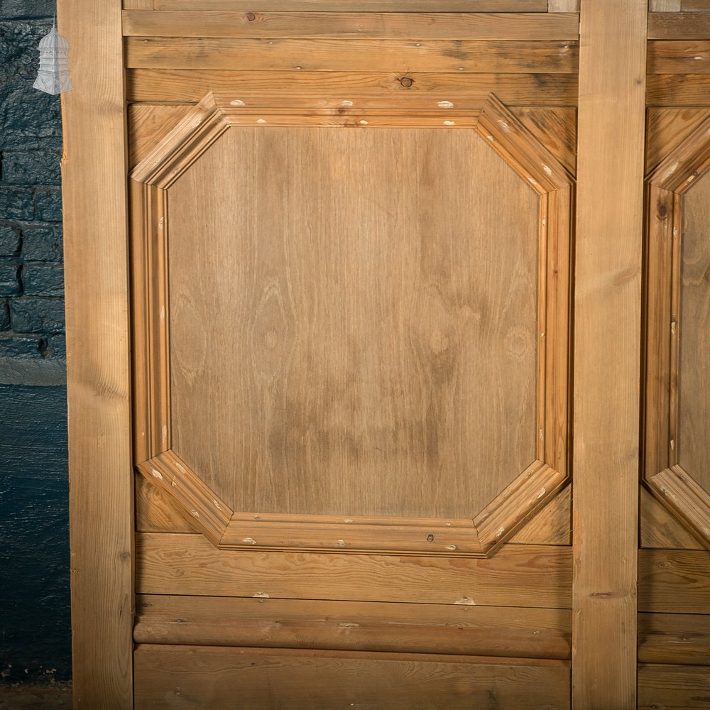 Half-Glazed Moulded Pine Architectural Partition Screen