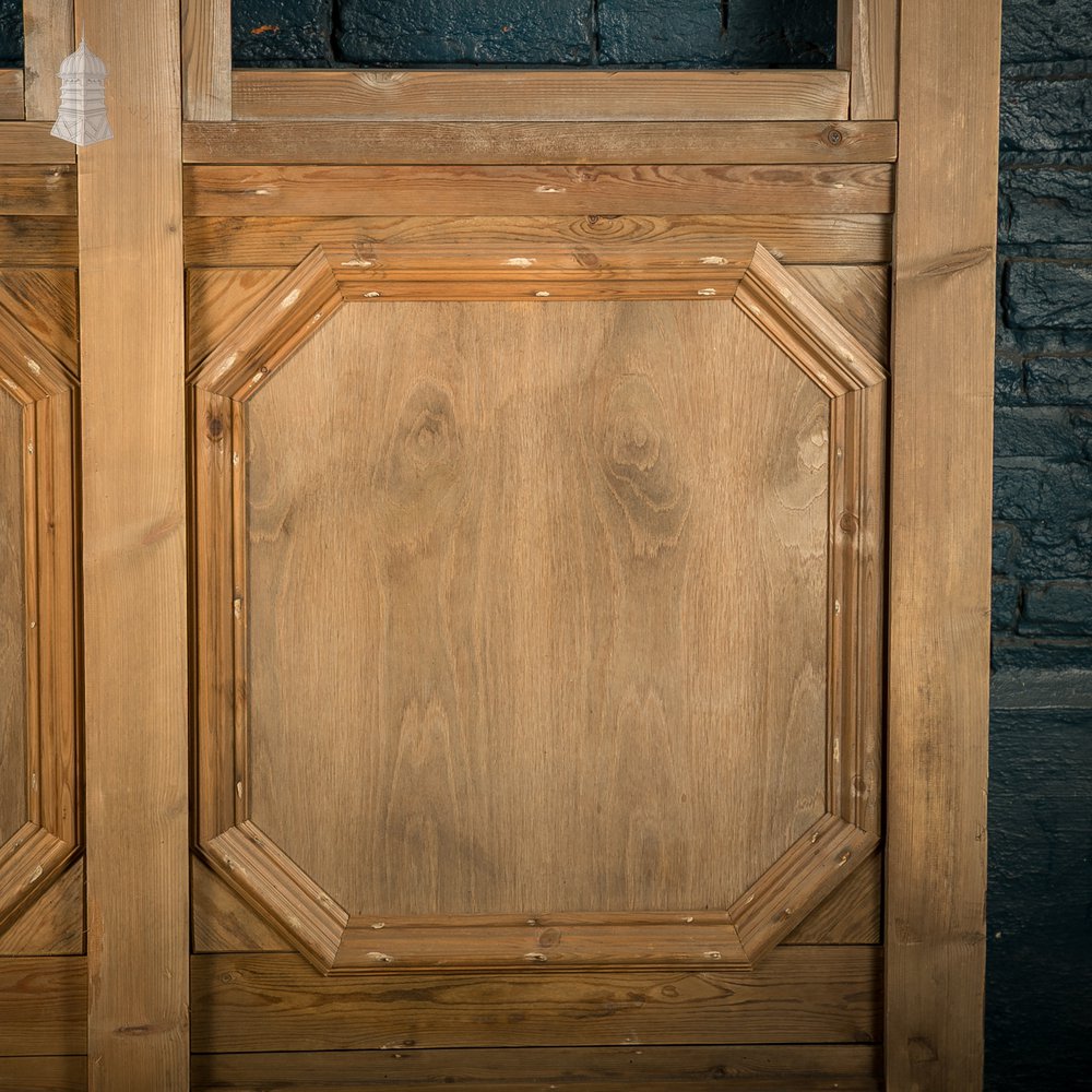 Half-Glazed Moulded Pine Architectural Partition Screen