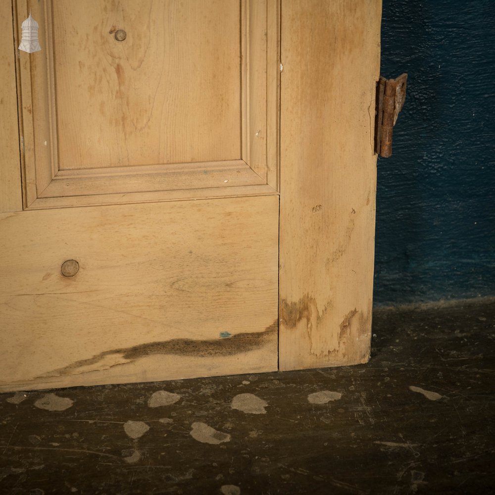 Pine Panelled Door, Victorian 2 Panel Cupboard Door