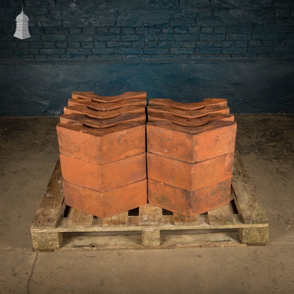 Red Saddleback Coping, Reclaimed Wall Copings - A Run of 5.5M