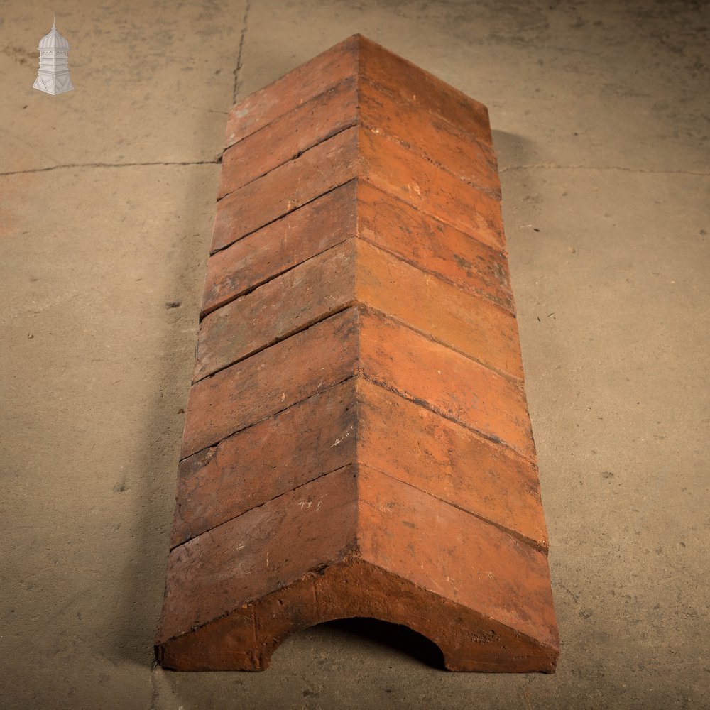 Red Saddleback Coping, Reclaimed Wall Copings - A Run of 5.5M