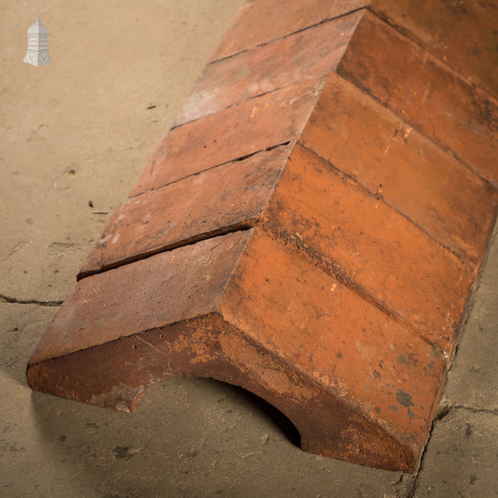 Red Saddleback Coping, Reclaimed Wall Copings - A Run of 5.5M