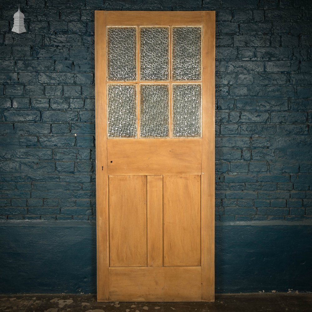 Half Glazed Door, Fitted with ‘Muranese Florentine’ Style Textured Glazing