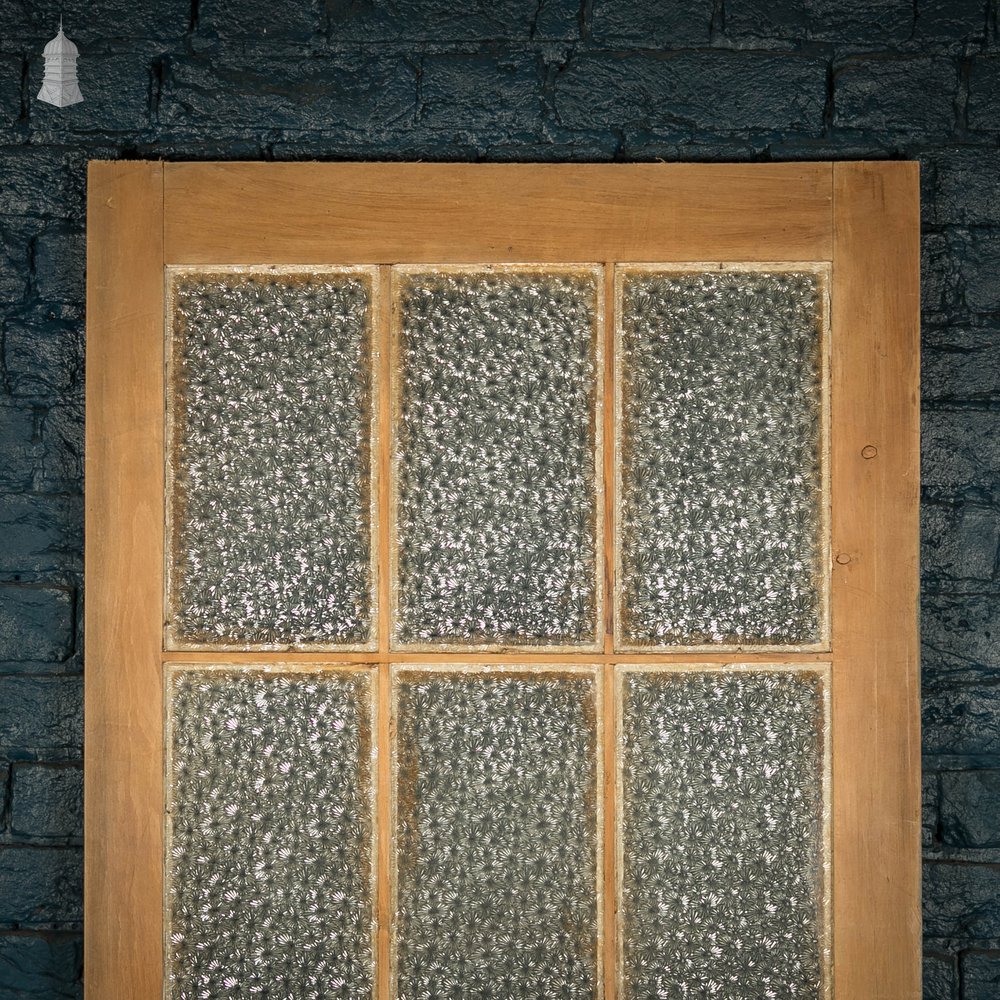 Half Glazed Door, Fitted with ‘Muranese Florentine’ Style Textured Glazing