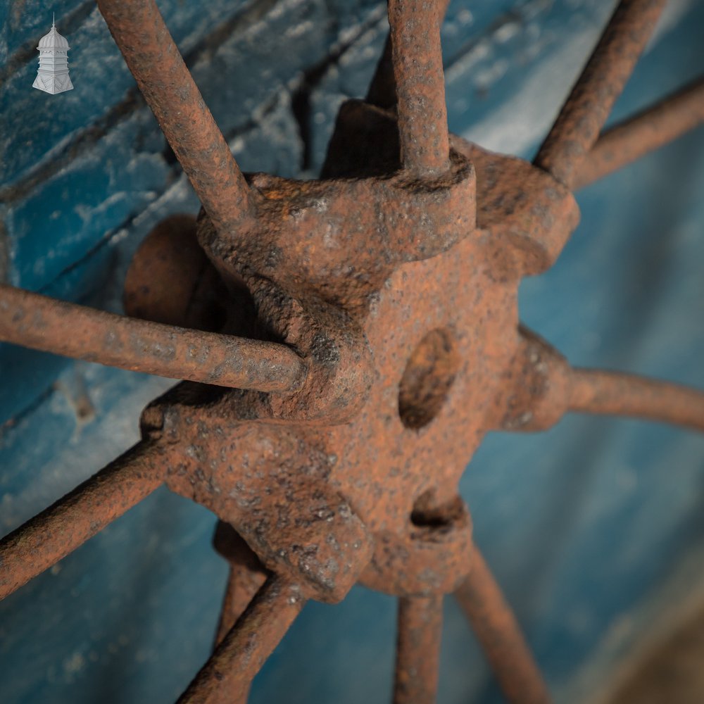 Pair of Cart Wheels, Large Vintage Metal Wheels