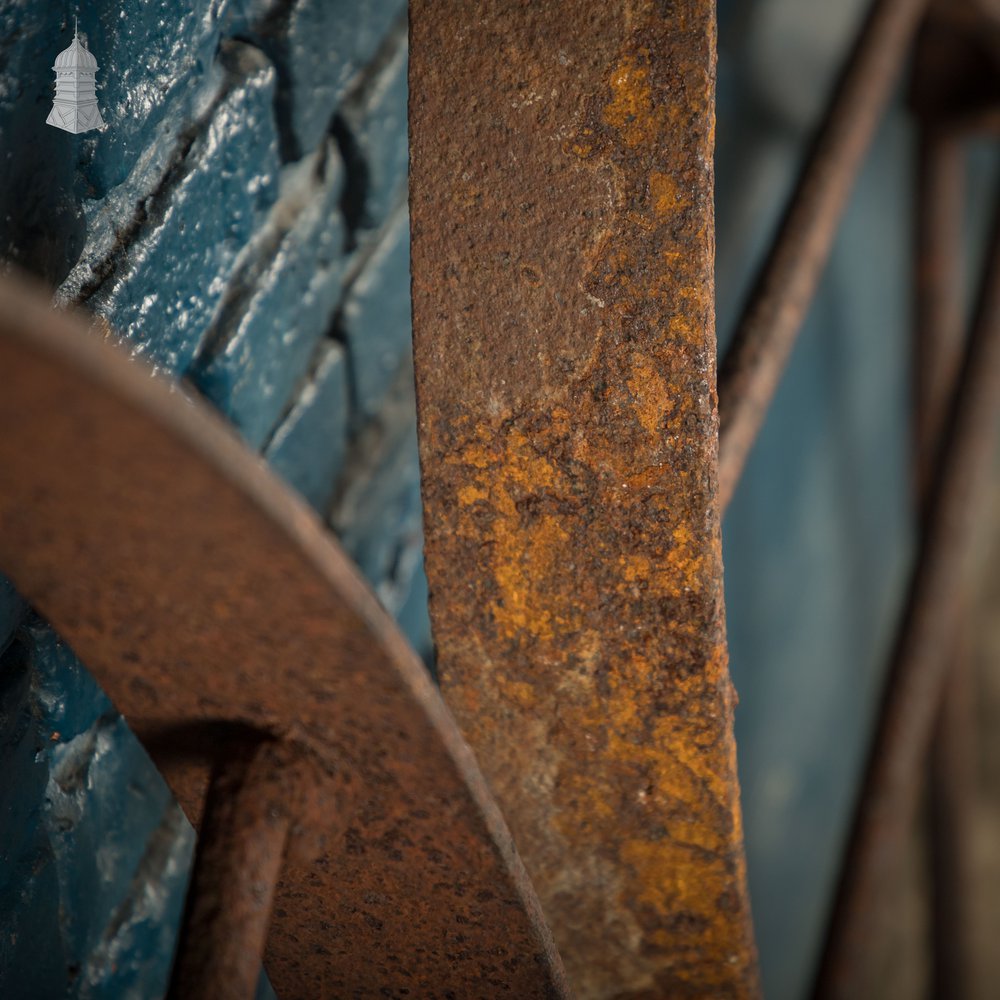 Pair of Cart Wheels, Large Vintage Metal Wheels