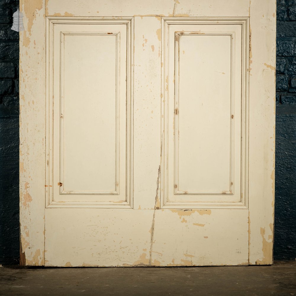 Pine Paneled Door, 6 Moulded Panel White Painted