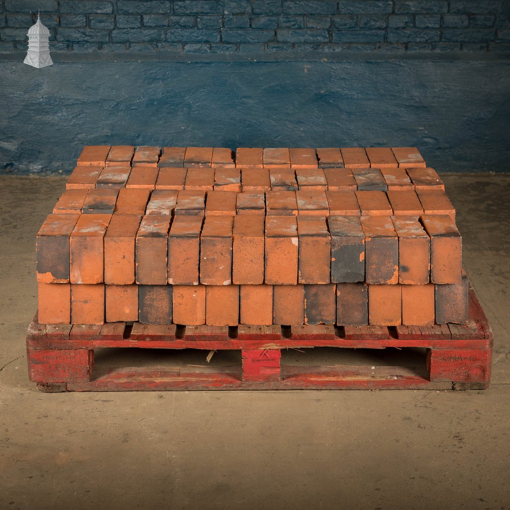 Red Squint Bricks, Batch of 105 Reclaimed Pressed Bricks