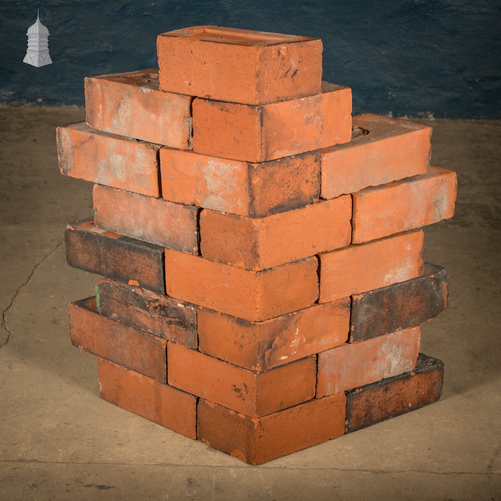 Red Squint Bricks, Batch of 105 Reclaimed Pressed Bricks