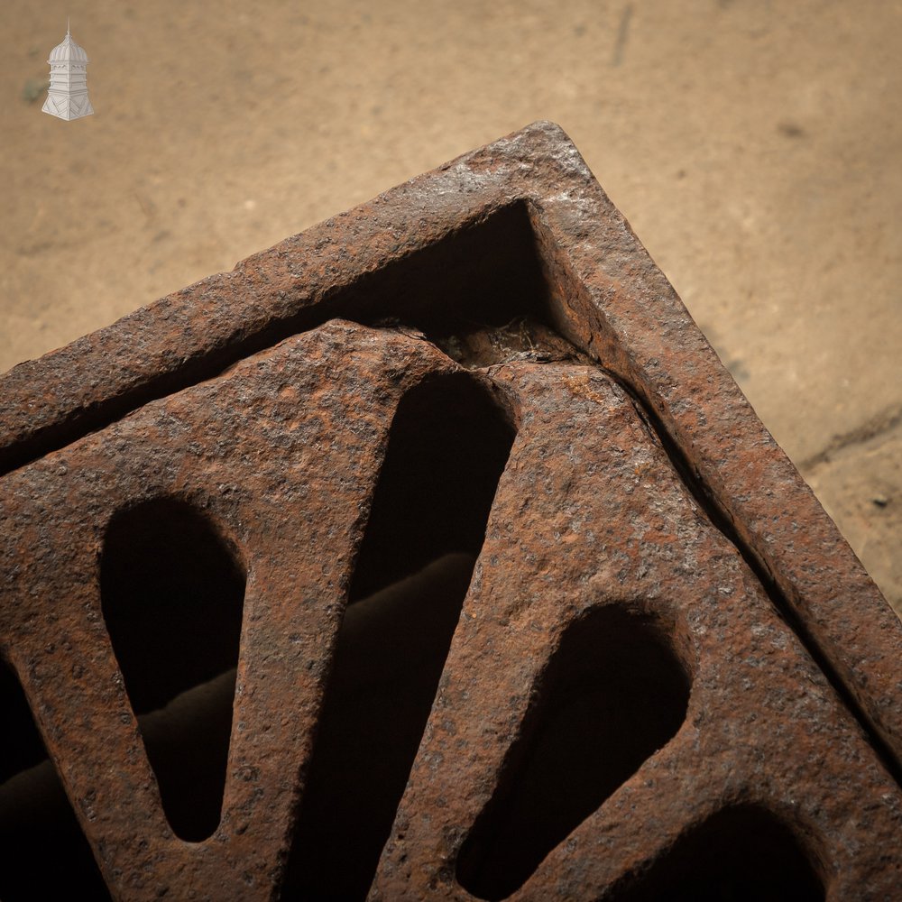 Drainage Grate with Lid, Reclaimed Cast Iron Drain