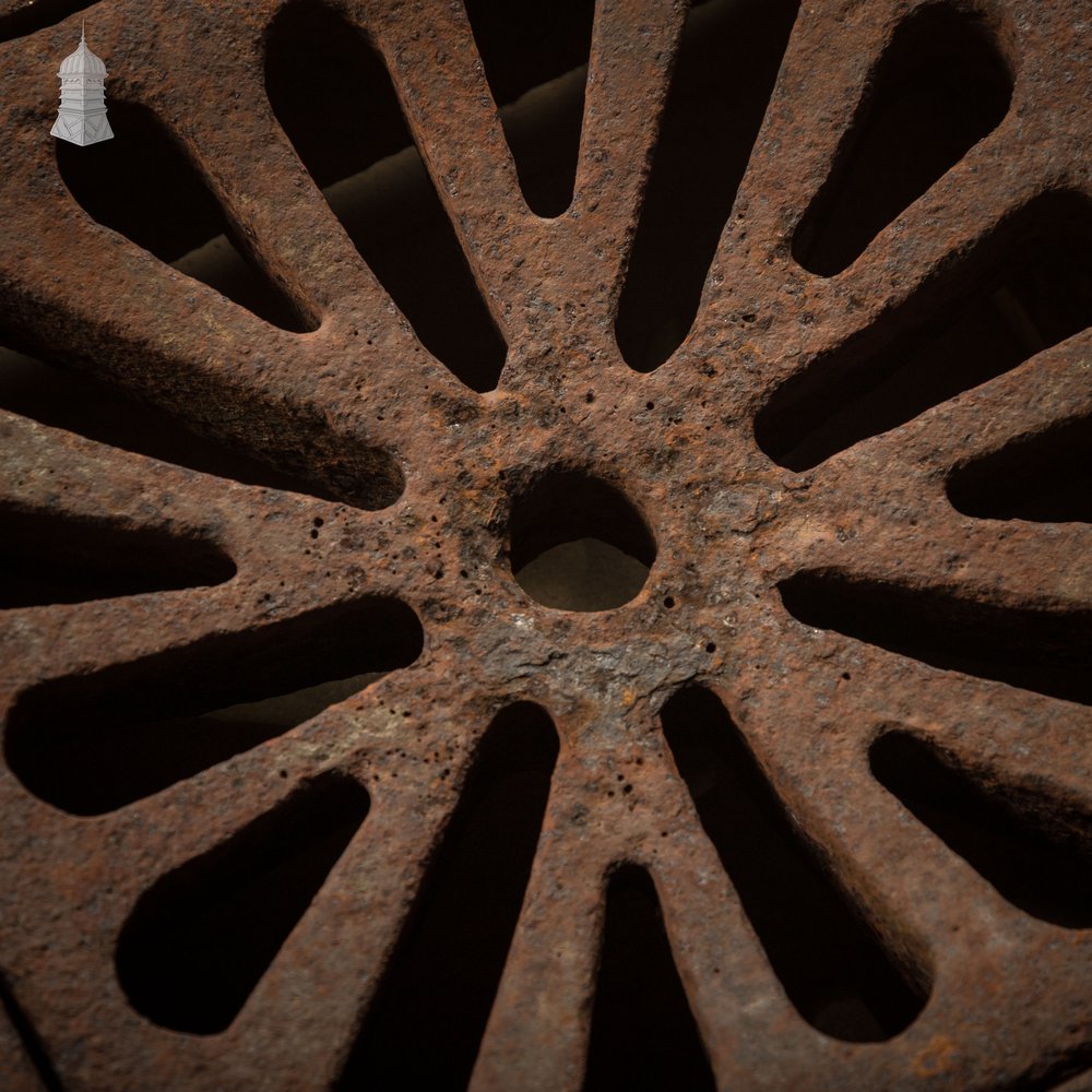 Drainage Grate with Lid, Reclaimed Cast Iron Drain